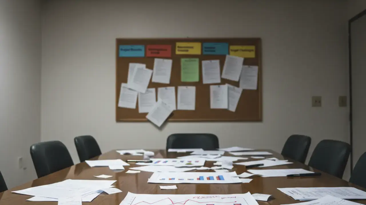 Os 5 maiores desafios na administração de condomínios ilustrados: inadimplência, conflitos, falta de transparência, manutenção inadequada e comunicação falha.